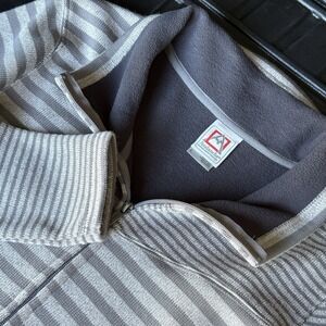 Avalanche ZORA Weather Fleece Sweater Jacket Tornado Heather‎ Stripes Sz LG NWT